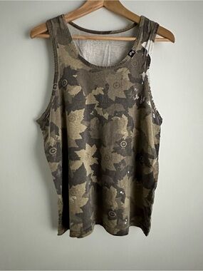 Lrg Olive & Dark Green Camo Tank Top